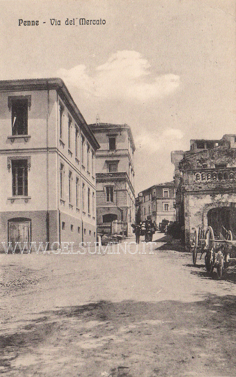 Via Dante Alighieri - già via del Mercato - nel 1914